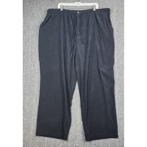 White Stag Pants Women 26W/28W Black Elastic Waist Straight Leg Stretch Trousers